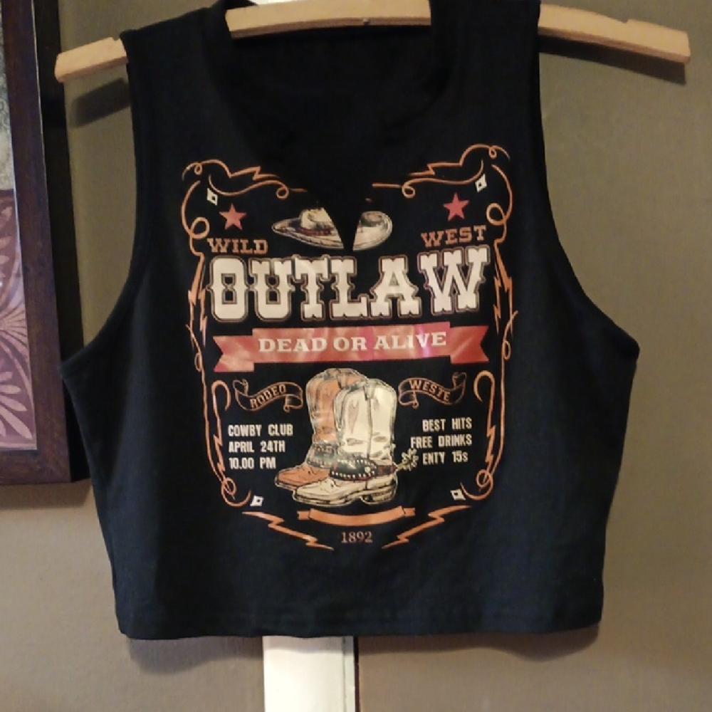 Outlaw  Tank Top - Black